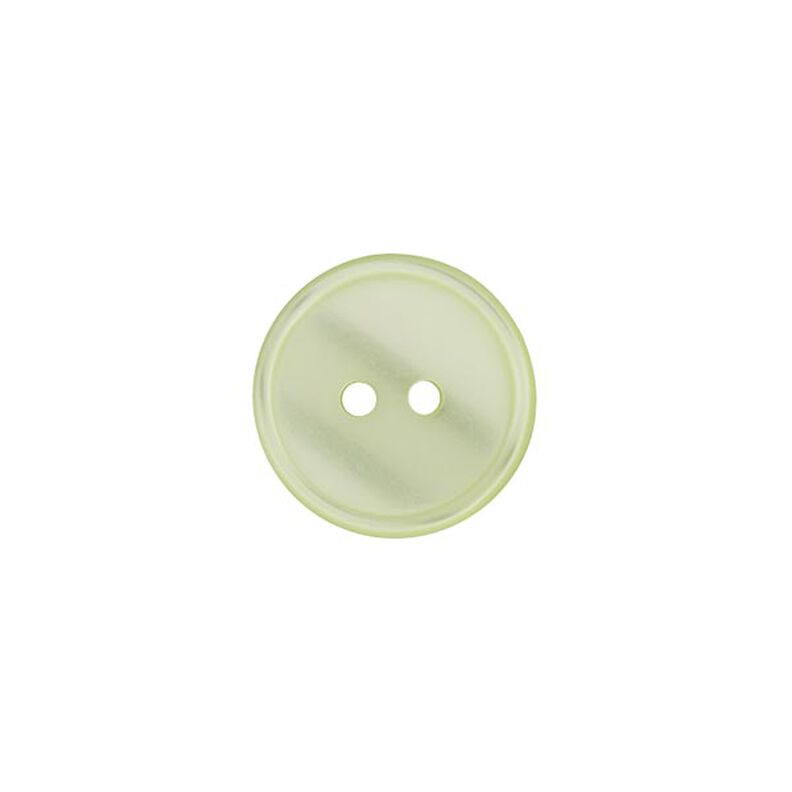 Botón de poliéster 2 agujeros  – verde pastel,  image number 1