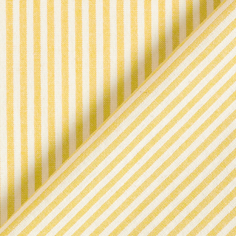 Mezcla de viscosa y algodón Rayas – amarillo curry/blanco lana,  image number 4