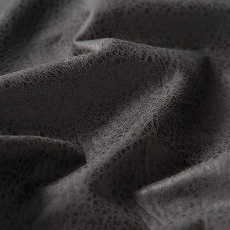 Tela de tapicería Imitación de piel – negro,  image number 2