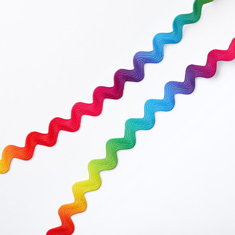 Cinta ric-rac de arco&iacute;ris [&Oslash; 10 mm] &ndash; rojo,  image number 1