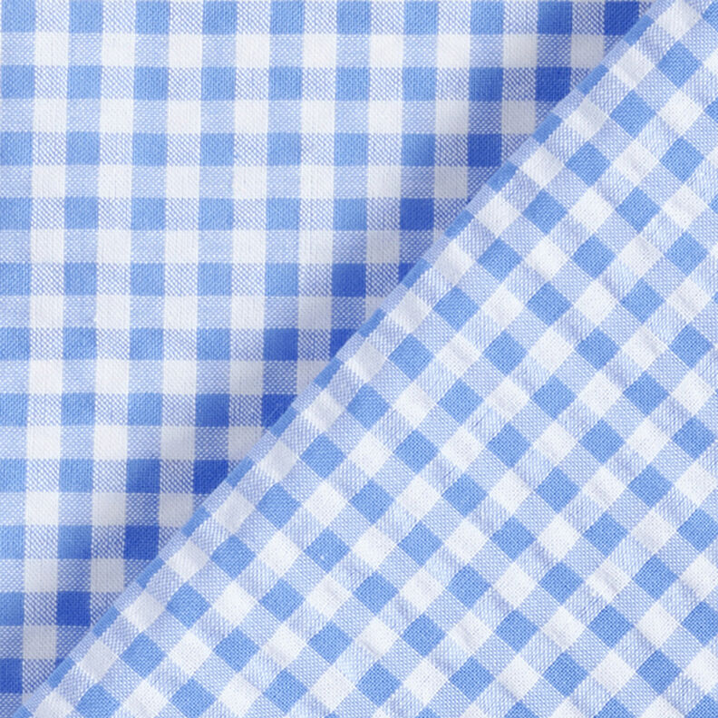 Tela Seersucker Mezcla de algodón Cuadros vichy – azul claro,  image number 4