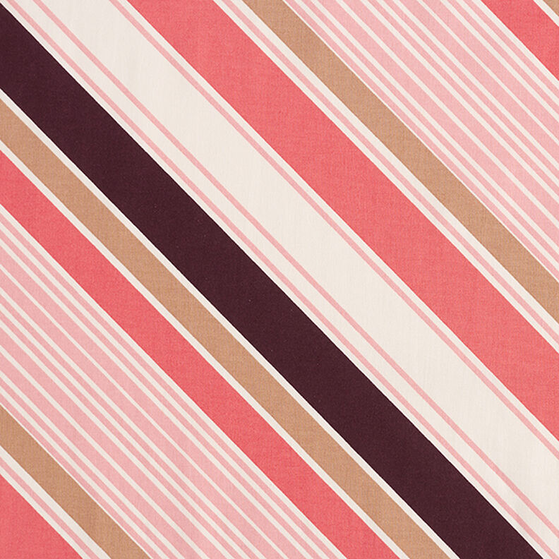 Tela de algodón Rayas horizontales – blanco/langosta,  image number 1