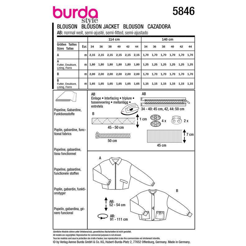 Blusa | Burda 5846 | 34-44,  image number 9