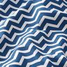 Tela de algodón Cretona Zig zag – azul marino/blanco,  thumbnail number 2