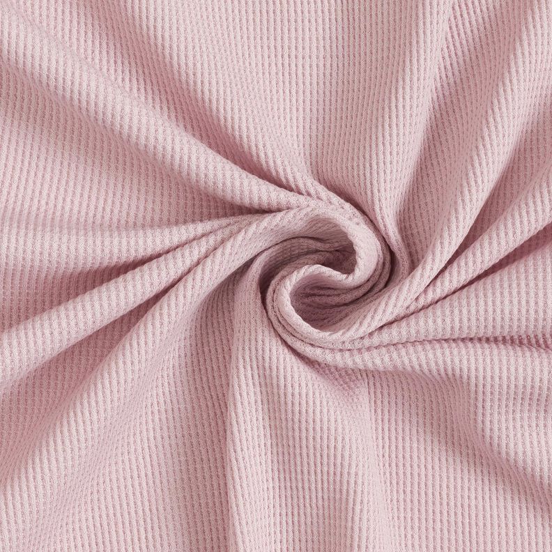 Tela de jersey tipo gofre Uni – rosa viejo claro,  image number 1