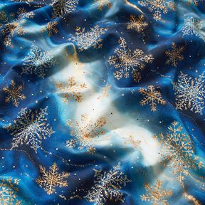 Felpa francesa veraniega Copos de nieve de la Vía Láctea | Glitzerpüppi – índigo/oro antiguo, 