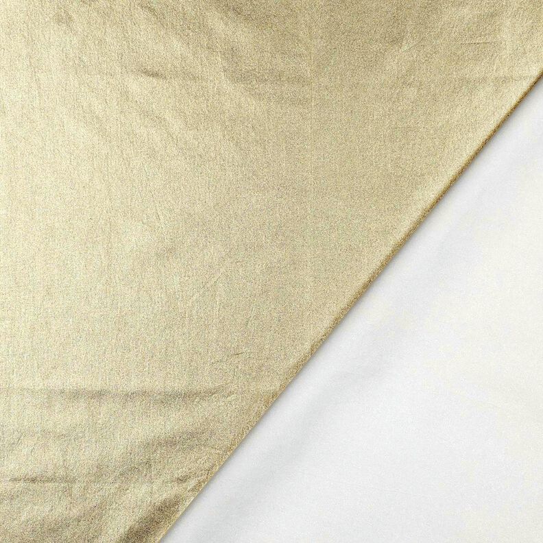 Popelina de algodón acabado laminado Uni – oro metalizado,  image number 3