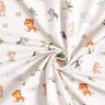GOTS Tela de jersey de algodón Animales de la selva bebé Impresión digital – blanco lana,  thumbnail number 3