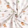 GOTS Tela de jersey de algodón Animales de la selva bebé Impresión digital – blanco lana,  thumbnail number 3