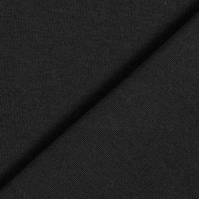 GOTS Tela de jersey Interlock Uni – negro,  image number 3