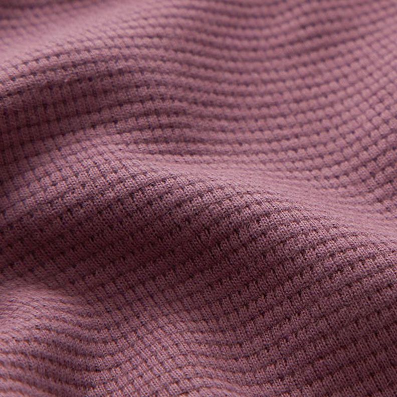 Jersey de algodón tipo gofre mini Uni – berenjena,  image number 3