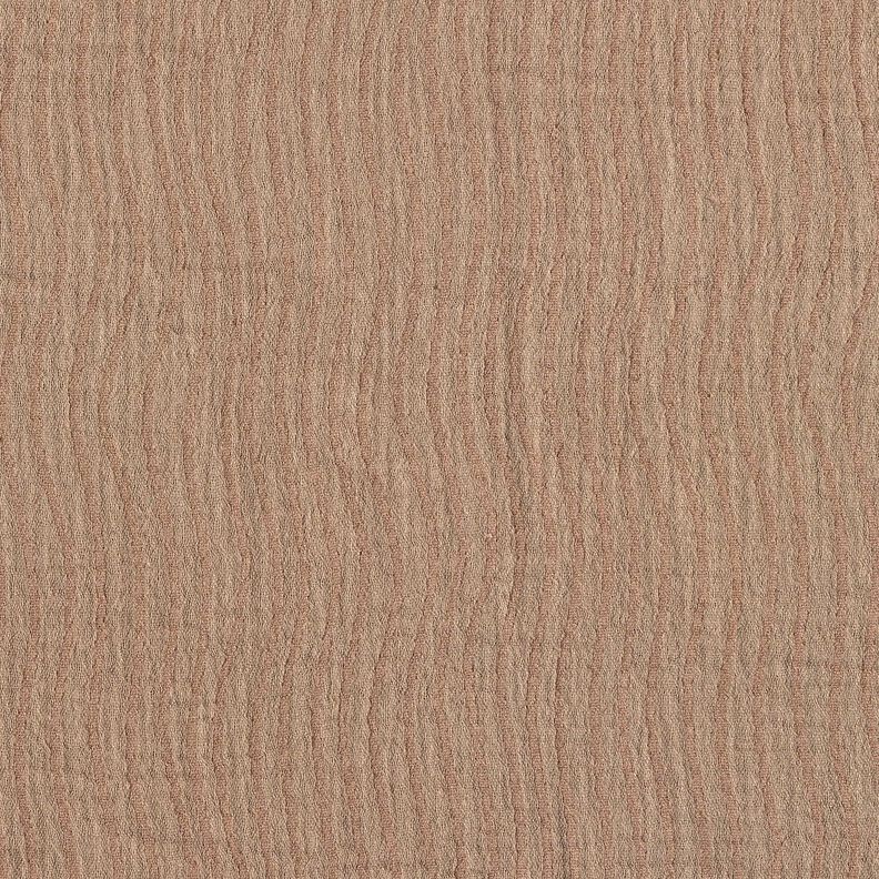 Mezcla de lino y algodón Jacquard Estampado onda – marrón medio,  image number 5
