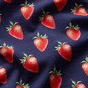 Tela de jersey de algodón Fresas Impresión digital | STENZO – azul marino/rojo fuego, 