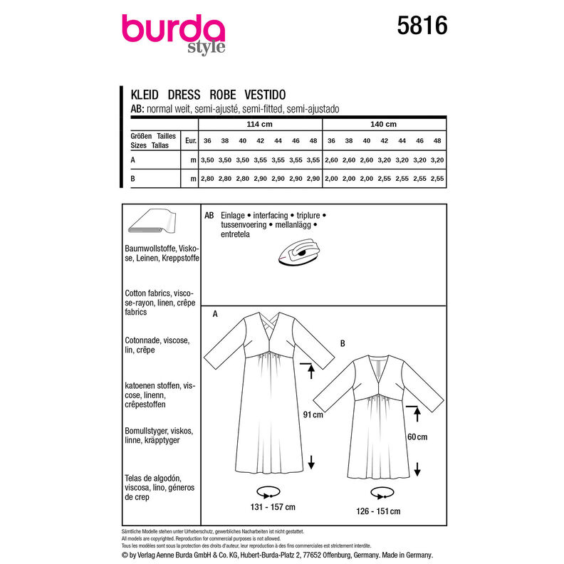 Vestido | Burda 5816 | 36-48,  image number 9