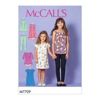 Top para chica | Vestido | Leggings, McCalls 7709 | 128 - 152, 
