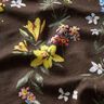 Tela de jersey de viscosa Flores pequeñas – marrón oscuro/rojo fuego,  thumbnail number 2
