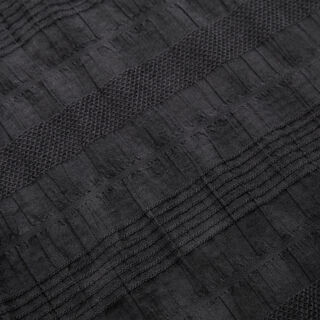 Tela de algodón fruncida – negro | Retazo 50cm, 