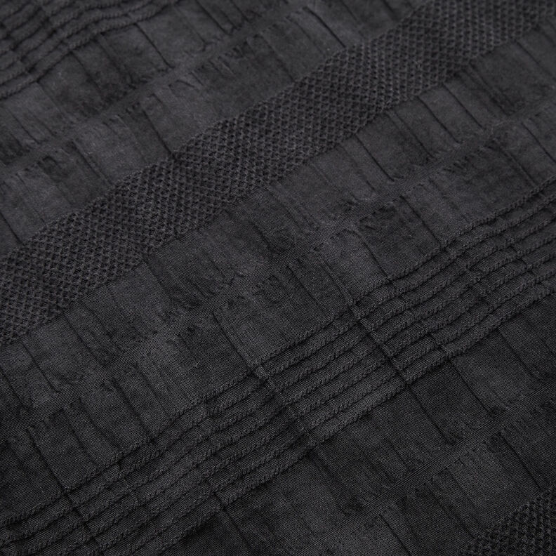 Tela de algodón fruncida – negro,  image number 2