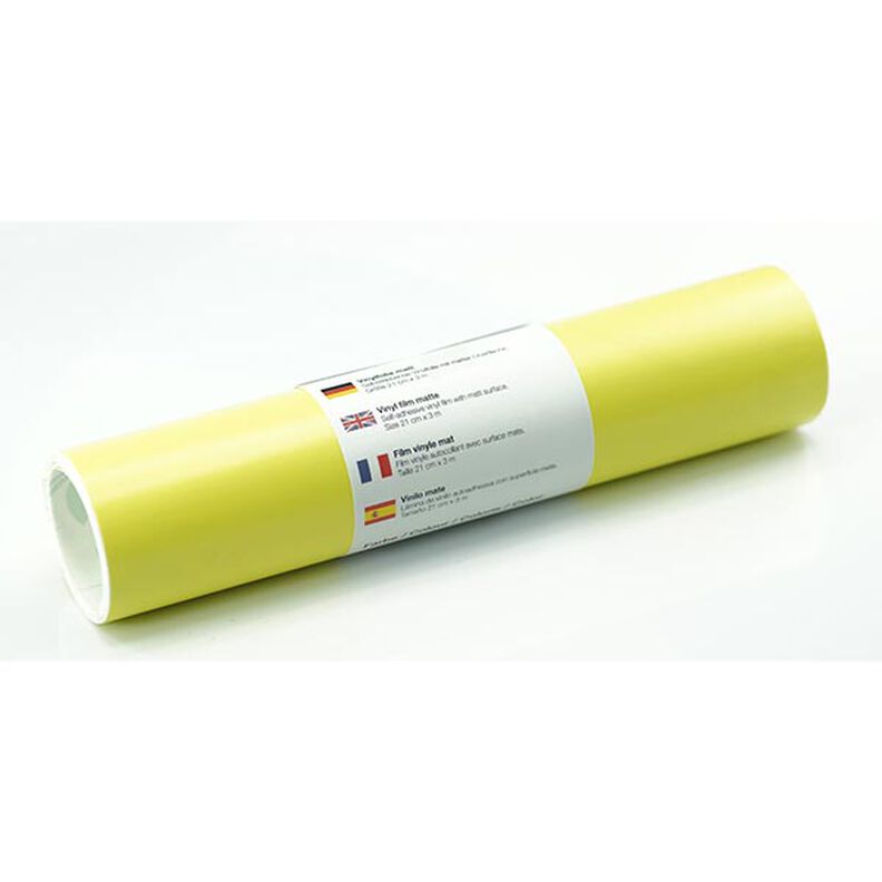 Lámina de vinilo autoadhesiva mate [21cm x 3m] – amarillo claro,  image number 1