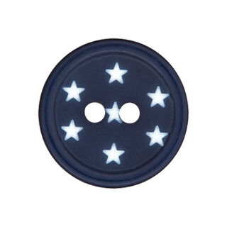 Botón de plástico Estrellas – azul marino, 