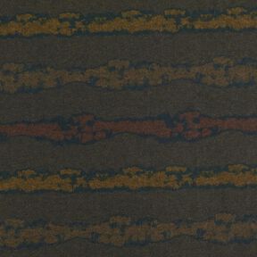 Tela de jersey romaní Líneas de agua rugosas – marrón oscuro/negro, 