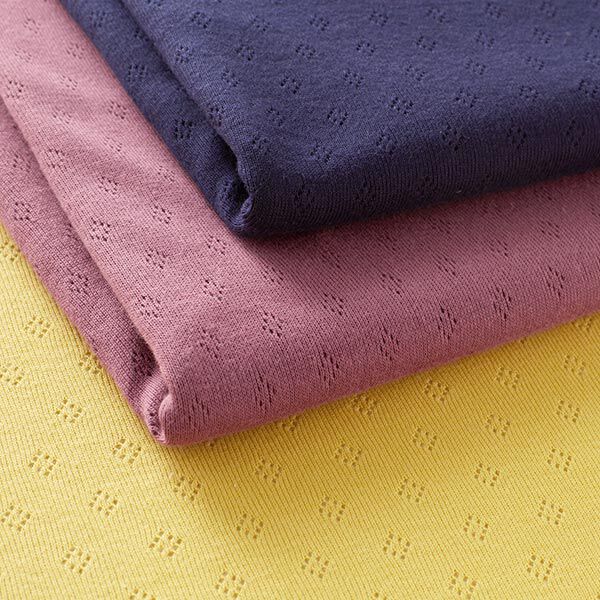 Jersey de punto fino con patrón de agujeros – violeta pastel,  image number 6