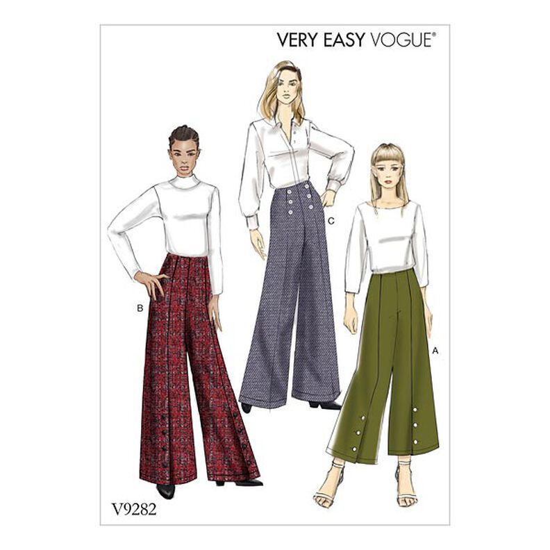 Pantalones de cintura alta, Very Easy Vogue9282 | 32 - 48,  image number 1