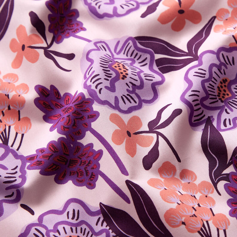 Popelina de algodón Fresh Flowers | Nerida Hansen – lila pastel,  image number 2