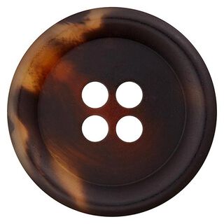 Botón de poliéster 4 agujeros – marrón oscuro, 