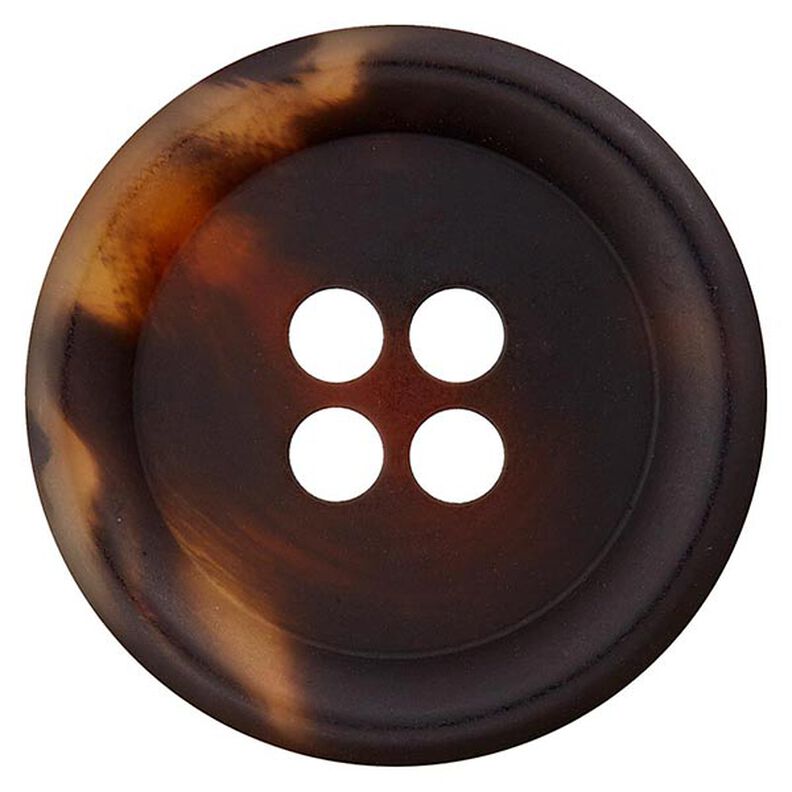 Botón de poliéster 4 agujeros – marrón oscuro,  image number 1