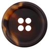Botón de poliéster 4 agujeros – marrón oscuro,  thumbnail number 1