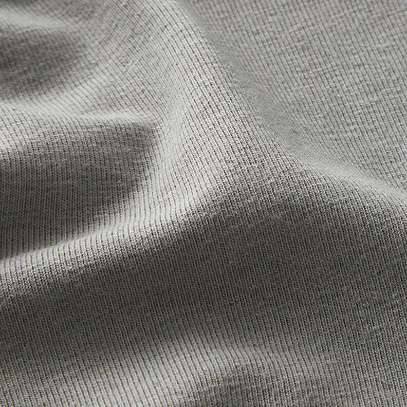 Tela de jersey mezcla de lino y algodón Uni – gris,  image number 2