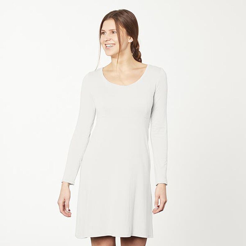 Tela de jersey de algodón Uni mediano – blanco lana,  image number 7