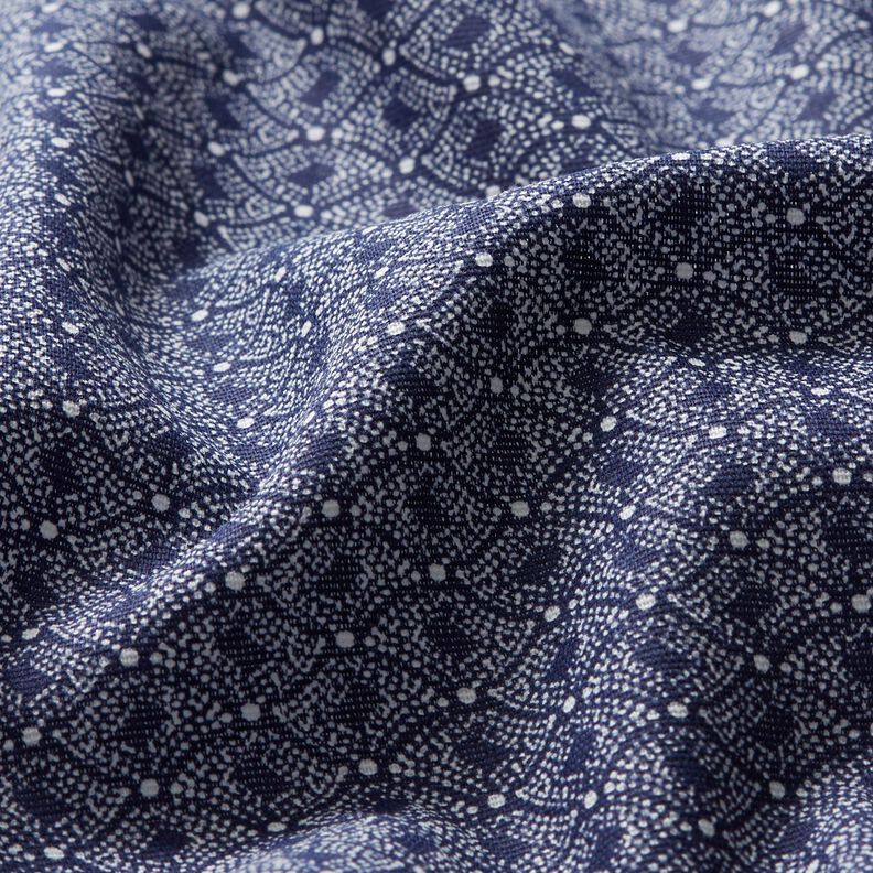 Tela de algodón rombos abstractos – azul marino,  image number 2