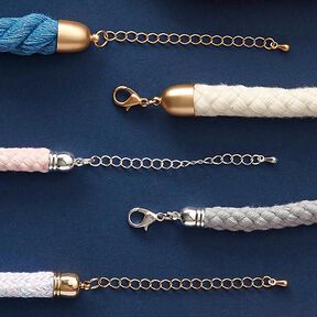 Cordón de algodón liso 76 - gris, 