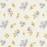 Tela de algodón Cretona Mini flores – crema/lila,  thumbnail number 1