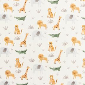 Tela decorativa Panama media Safari – blanco lana, 