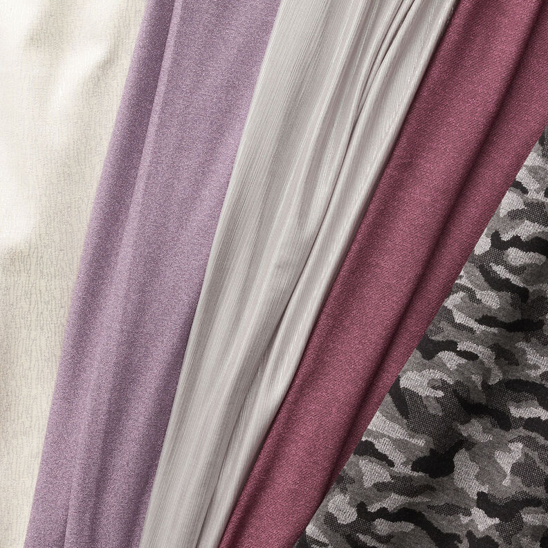 Ropa jacquard brillantes líneas serpentinas – blanco/plateado,  image number 6