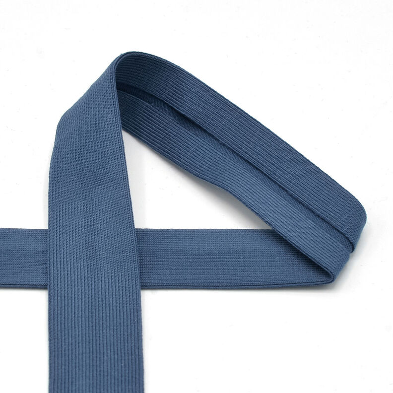Cinta al biés Tela de jersey de algodón [20 mm] – azul vaquero,  image number 1