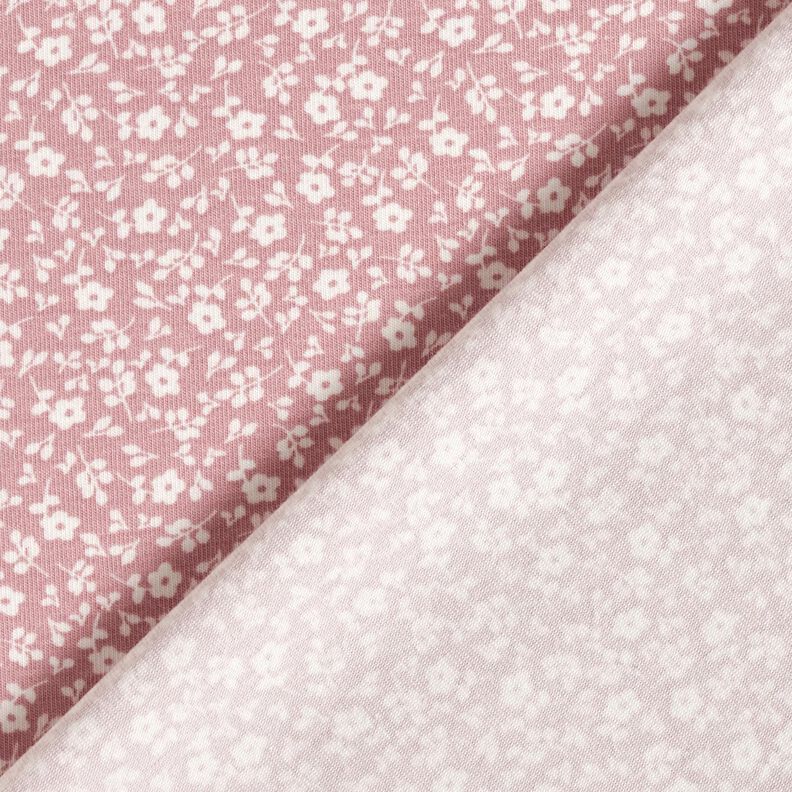 Tela de jersey de algodón mil flores – rosa viejo claro/blanco,  image number 4