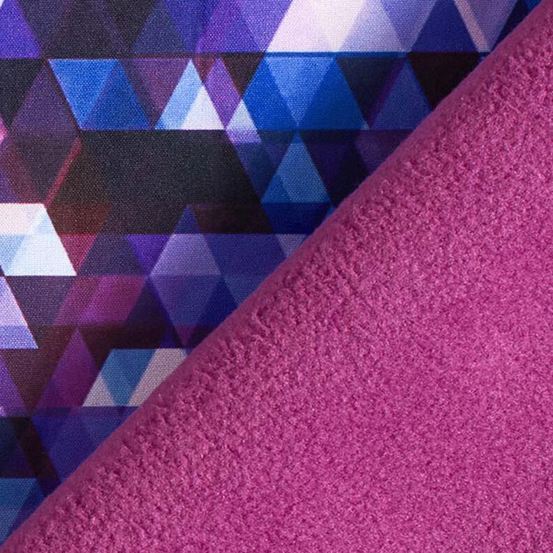 Tejido Softshell Triángulos de colores Impresión digital – uva,  image number 5