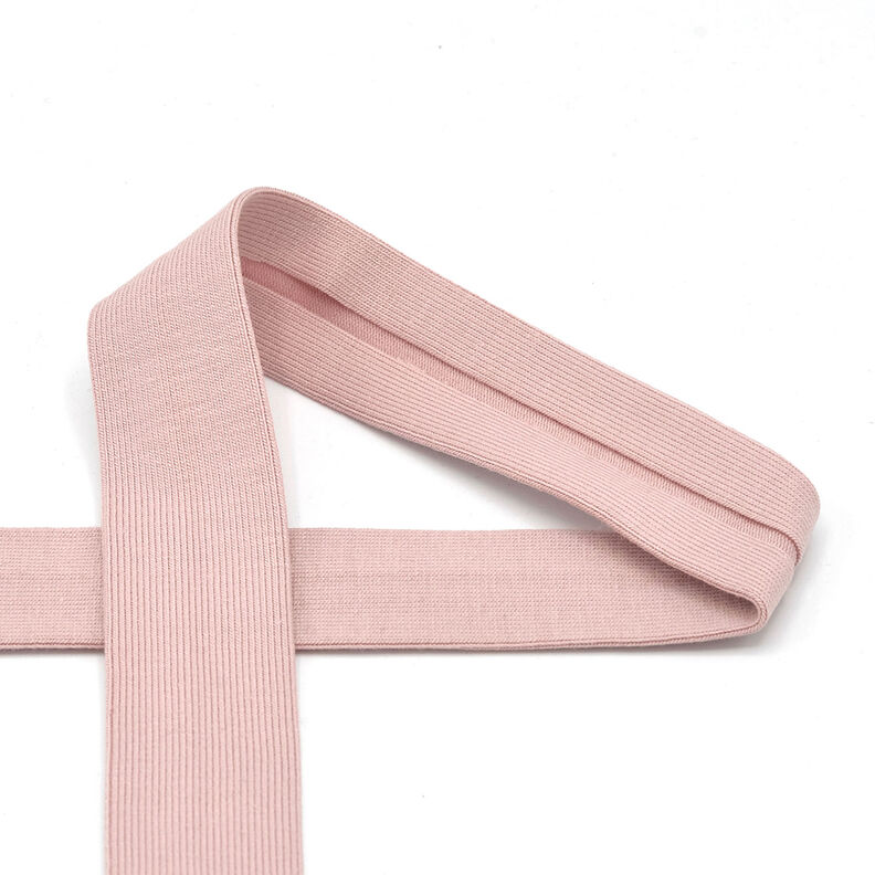 Cinta al biés Tela de jersey de algodón [20 mm] – rosa viejo claro,  image number 1