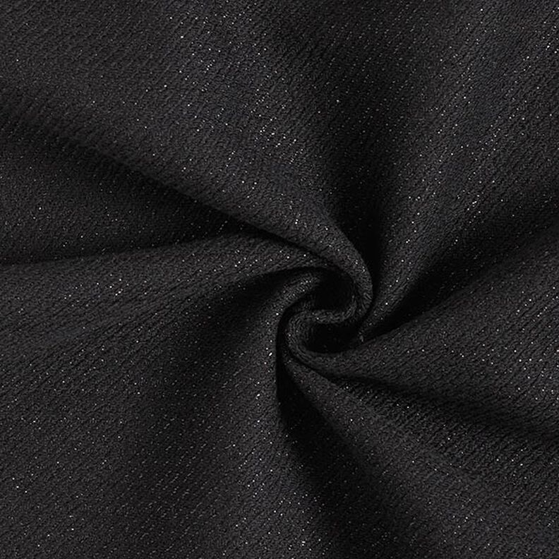 Tela de traje estructura diagonal purpurina – negro,  image number 1