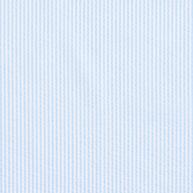 Tela Seersucker Mezcla de algodón Rayas – azul claro/blanco lana,  image number 1