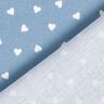 Popelín de algodón orgánico corazones esparcidos – azul vaquero claro,  thumbnail number 4