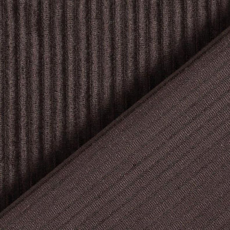 Pana elástica mixta algodón-viscosa lisa – marrón negro,  image number 4
