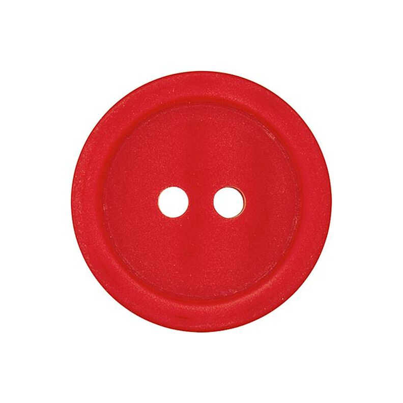 Botón de plástico de 2 agujeros Basic - rojo,  image number 1