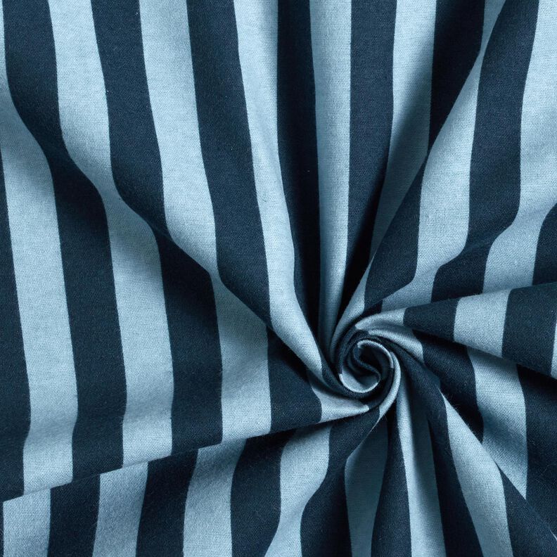 Franela de algod&oacute;n Bloques de rayas &ndash; &iacute;ndigo/azul claro,  image number 3