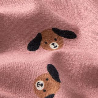 Franela de algodón Cabezas de perro | by Poppy – rosa antiguo, 
