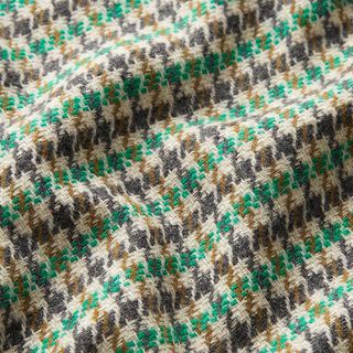 Mezcla de lana a cuadros – verde/antracito, 
